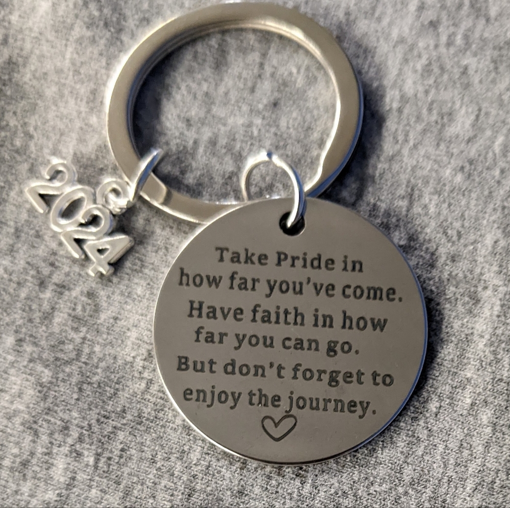 NEW‎ encouragement inspirational graduation keychain necklace bracelet 2024
